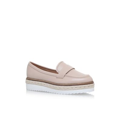 Natural 'Geena' flat slip on loafers